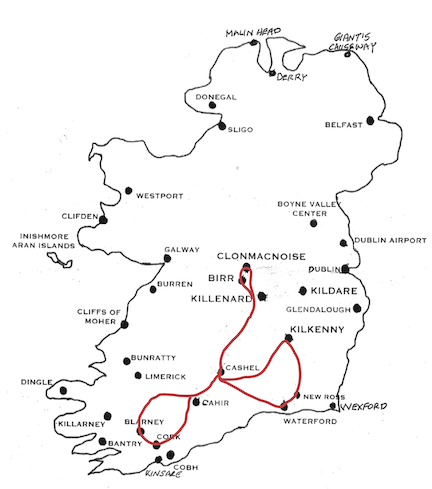 Map of Tour